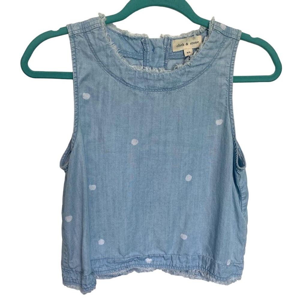 Cloth & Stone Polka Dot Button Back Top Women's XS